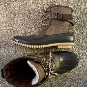 Merrell Brown and Black Duck Boots women’s size 10